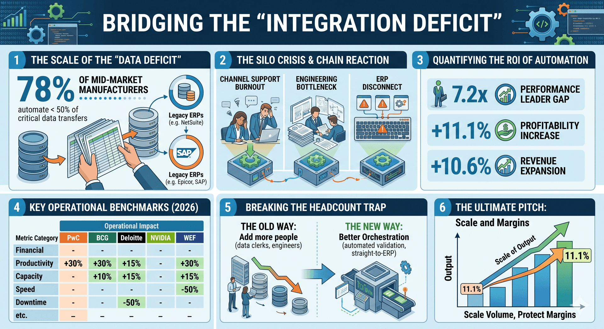 Bridging the "Integration Deficit": Why Mid-Market Manufacturers are Turning to Workflow Automation